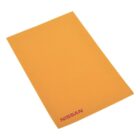 A yellow rectangular cloth with the word NISSAN printed in red in one corner.