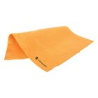 An orange cleaning cloth with a CARMOCORN logo on a white background.