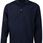 Black zip-up jacket with a high collar and front pockets.