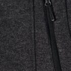 Close-up of a dark gray fabric with a black zipper.