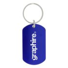 Blue keychain with graphire 3 written vertically in white text.