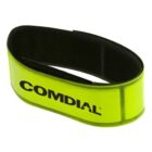 A yellow reflective strap with the word COMDIAL printed in black letters.