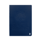Navy blue notebook with SAGE EXECUTIVE GROUP embossed on the cover.