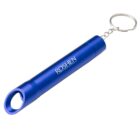 Blue metal keychain bottle opener with ROSHEN printed on the side.
