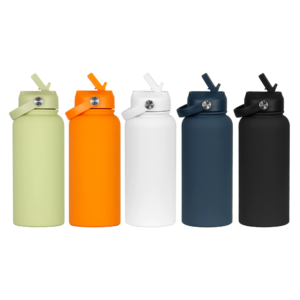 Five bottles line up
