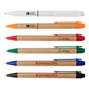 Six ballpoint pens
