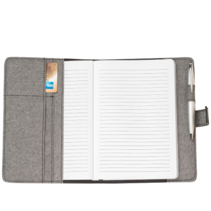 Gray Fabric Organizer with Lined Notebook 170325