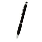 Black pen with silver tip and clip, shown at an angle on a white background.