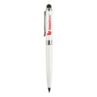 White pen with a stylus tip, UnionBank logo printed in red on the barrel.