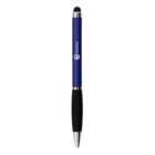 Blue stylus pen with a black grip, silver tip, and EuroBlue logo on the barrel.