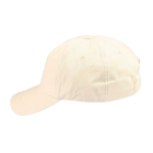 Side view of a plain beige Polo Sandwich Cap on a white background.