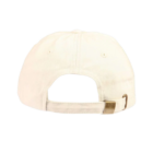 Back view of Polo Sandwich Cap in beige with adjustable strap and metal buckle.