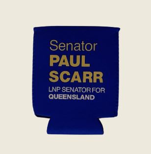 branded bottle stubby cooler with logo.