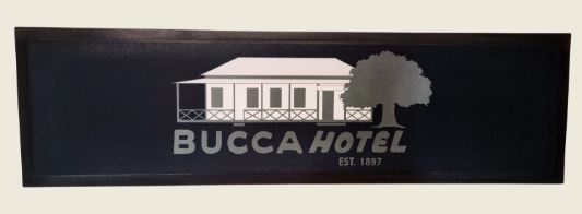 branded counter mat with logo for hotel use.