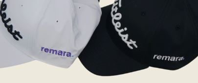 branded golf cap with logo.