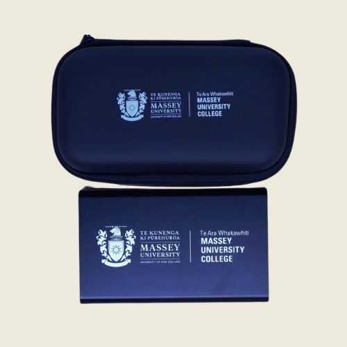branded power banks with cover.