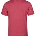 Red polo shirt shown from the back against a white background.
