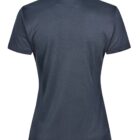 Dark gray polo shirt, back view, with short sleeves and a collar.