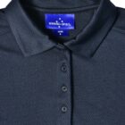 Dark blue polo shirt with a collar and three buttons, labeled Winning Spirit.