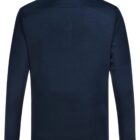 Navy blue long-sleeve jacket, back view, plain design.