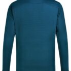 Dark teal long-sleeve shirt, back view, with a collar.