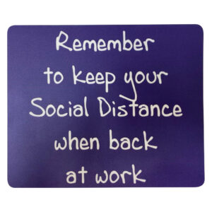 Mousepad with text writteon on it