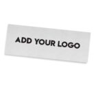 Rectangular white card with the text ADD YOUR LOGO in bold black letters centered on it.