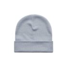Light gray knit beanie with a folded cuff, displayed on a white background.