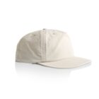 A plain, light beige baseball cap on a white background.
