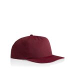 A plain maroon baseball cap on a white background.