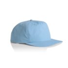 Light blue baseball cap on a white background, shown from a side angle.