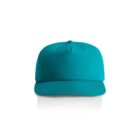 A plain turquoise baseball cap on a white background.