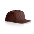 A plain brown baseball cap on a white background.