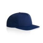 A plain navy blue baseball cap on a white background.