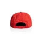 Red baseball cap shown from the back with an adjustable snapback closure.