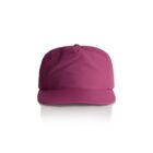 A plain magenta baseball cap on a white background.