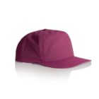 A plain magenta baseball cap on a white background.