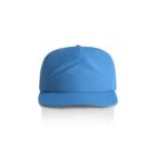 A plain blue baseball cap shown from the front on a white background.