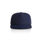 Navy blue baseball cap on a white background, shown from the front.