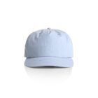 Light blue baseball cap facing forward on a white background.