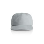 Plain light gray baseball cap on a white background, viewed from the front.