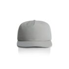 Light gray baseball cap on a white background, viewed from the front.