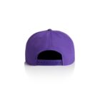 Purple baseball cap shown from the back with adjustable snap closure.