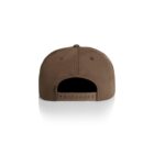 Brown baseball cap shown from the back with an adjustable snapback closure.