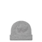 Gray knit beanie hat with a folded brim, displayed on a white background.