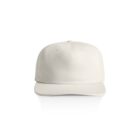 Plain white baseball cap on a white background, viewed from the front.