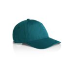 Teal baseball cap on a white background with a slight reflection underneath.