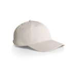 A plain beige baseball cap on a white background.
