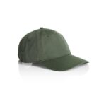 Green baseball cap on a white background with a slight shadow underneath.