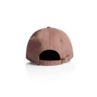 Back view of a pink baseball cap with an adjustable strap on a white background.